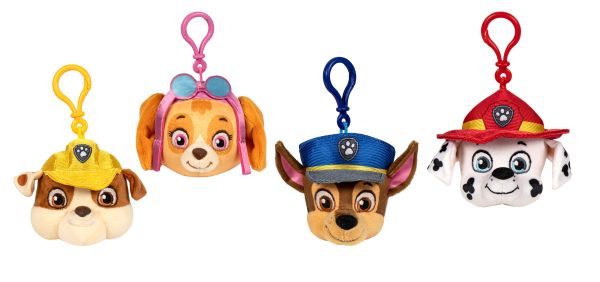 (Mis 0) PAW PATROL Portachiavi Peluche 10cm c/bagclip 4ass…x24
